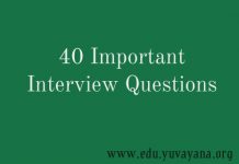 40 important interview questions to Prepare 40 important interview questions to Prepare for Govt exams interview