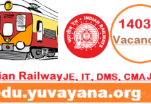 Railway RRB JE Recruitment Form